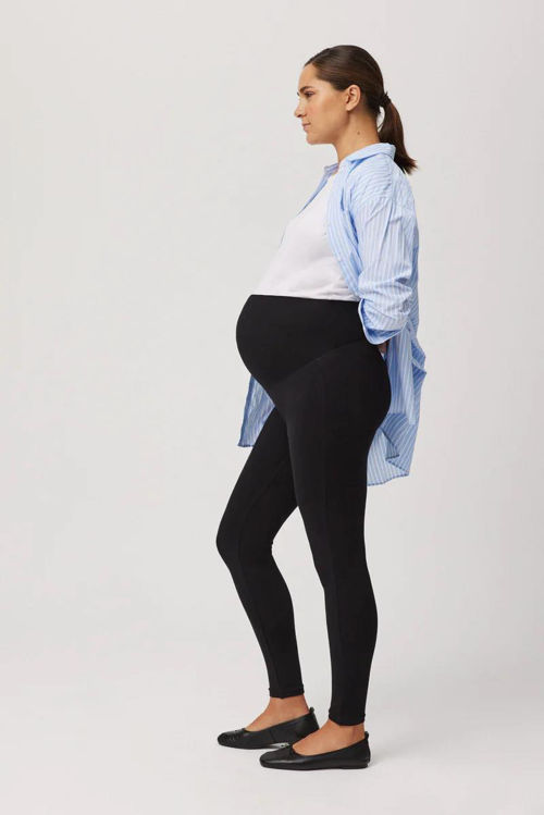 Picture of 70167-Thermal maternity leggings.BLK. WIDE ELASTIC WASTEBAND